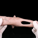 6.41in Lifelike Uncut Strap on Penis Extender Cock Sleeve Dildo For Anus