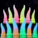 6.42in 7.48in 8.66in Fluorescent Octopus Tentacle Soft Dildo For Men Women