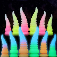 6.42in 7.48in 8.66in Fluorescent Octopus Tentacle Soft Dildo For Men Women