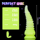 6.42in 7.48in 8.66in Fluorescent Octopus Tentacle Soft Dildo For Men Women