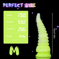 6.42in 7.48in 8.66in Fluorescent Octopus Tentacle Soft Dildo For Men Women