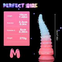6.42in 7.48in 8.66in Fluorescent Octopus Tentacle Soft Dildo For Men Women