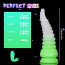 6.42in 7.48in 8.66in Fluorescent Octopus Tentacle Soft Dildo For Men Women