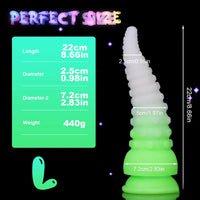 6.42in 7.48in 8.66in Fluorescent Octopus Tentacle Soft Dildo For Men Women