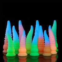 6.42in 7.48in 8.66in Fluorescent Octopus Tentacle Soft Dildo For Men Women