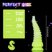 6.42in 7.48in 8.66in Fluorescent Octopus Tentacle Soft Dildo For Men Women