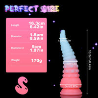 6.42in 7.48in 8.66in Fluorescent Octopus Tentacle Soft Dildo For Men Women