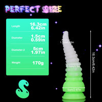 6.42in 7.48in 8.66in Fluorescent Octopus Tentacle Soft Dildo For Men Women