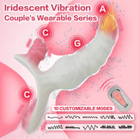 6.42in Monster Fantasy Wearable Strap on Vibrating Liquid Silicone Dildo
