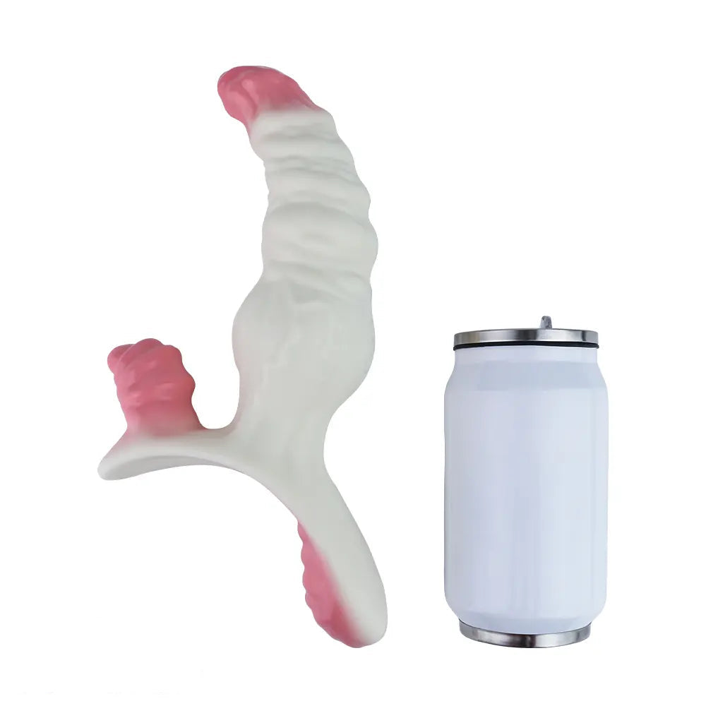 6.42in Monster Fantasy Wearable Strap on Vibrating Liquid Silicone Dildo