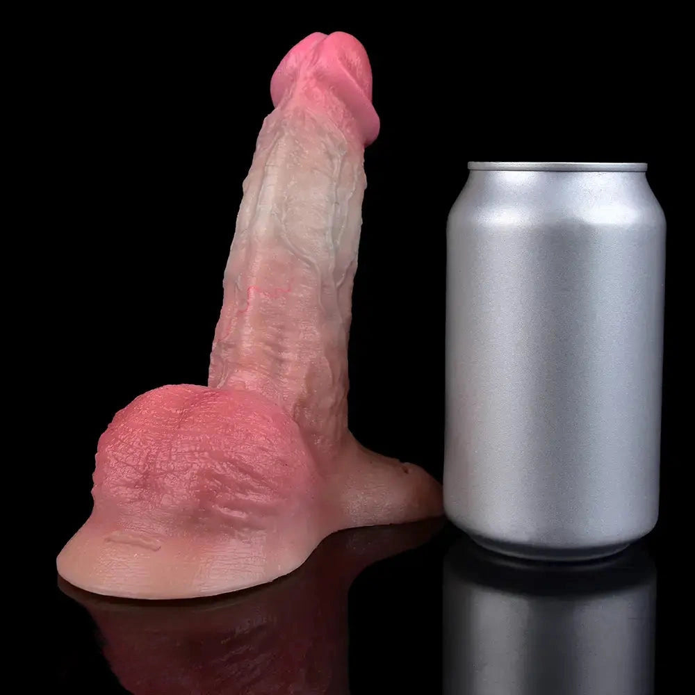 6.46in 8.43in Strap on Dual Density Silicone Real Skin Solid Dildo Female Pleasure