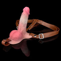 6.46in 8.43in Strap on Dual Density Silicone Real Skin Solid Dildo Female Pleasure