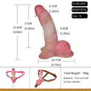 6.46in 8.43in Strap on Dual Density Silicone Real Skin Solid Dildo Female Pleasure