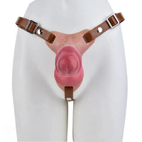 6.46in 8.43in Strap on Dual Density Silicone Real Skin Solid Dildo Female Pleasure
