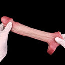 6.46in Simulated Genitals Blue Veins Hollow Cock Sleeve With Cock Ring