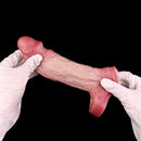 6.46in Simulated Genitals Blue Veins Hollow Cock Sleeve With Cock Ring