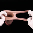 6.46in Simulated Genitals Blue Veins Hollow Cock Sleeve With Cock Ring