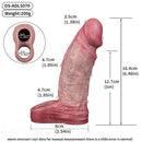 6.46in Simulated Genitals Blue Veins Hollow Cock Sleeve With Cock Ring