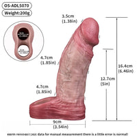6.46in Simulated Genitals Blue Veins Hollow Cock Sleeve With Cock Ring