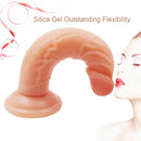 6.49 Soft Flexible Silicone Elastic Dildo Women Toy With Sucker