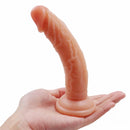6.49 Soft Flexible Silicone Elastic Dildo Women Toy With Sucker