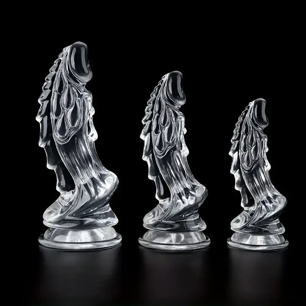 6.49in 7.48in 8.8in Clear Dragon Monster Dildo For Women Love Sex Toy