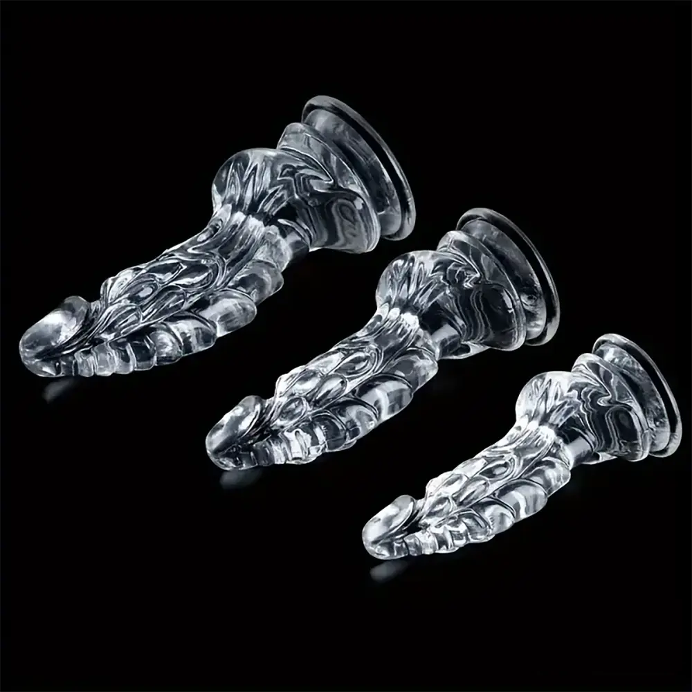 6.49in 7.48in 8.8in Clear Dragon Monster Dildo For Women Love Sex Toy