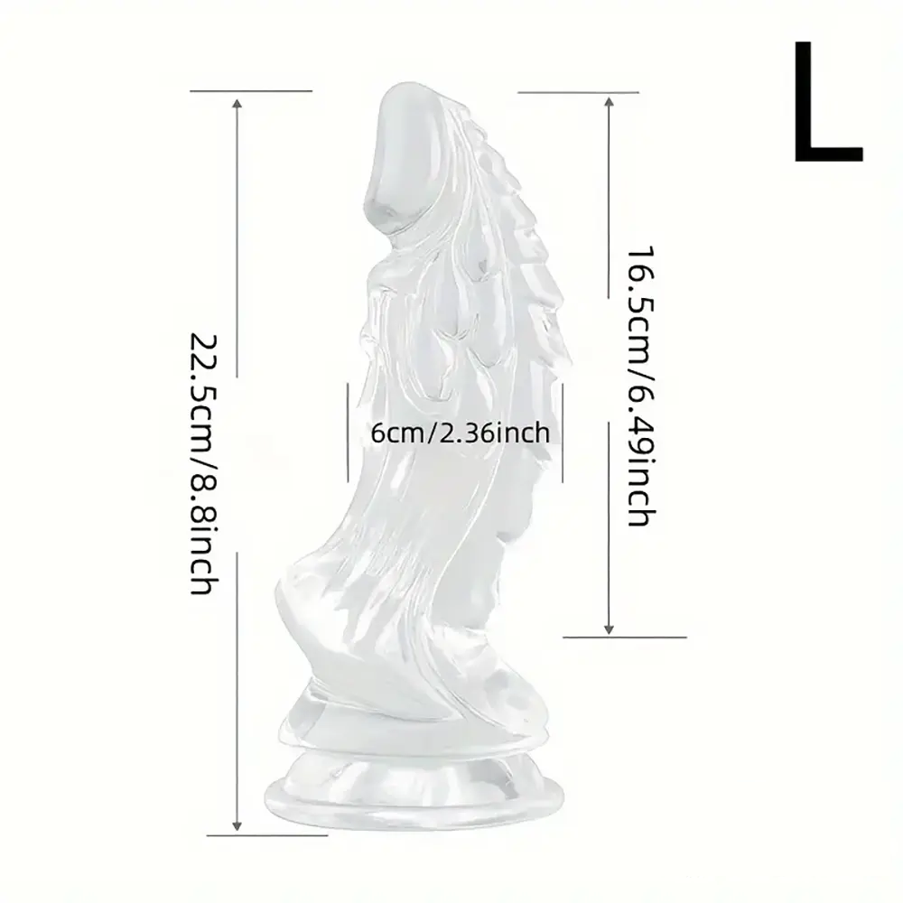 6.49in 7.48in 8.8in Clear Dragon Monster Dildo For Women Love Sex Toy