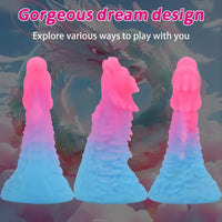 6.49in 7.67in 8.85in Mixed Color Faucet Penis Anal Plug Odd Silicone Dildo