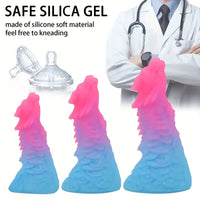 6.49in 7.67in 8.85in Mixed Color Faucet Penis Anal Plug Odd Silicone Dildo