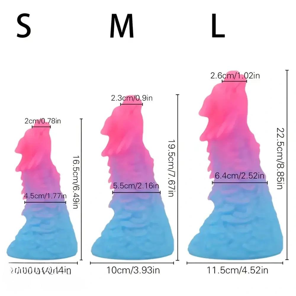 6.49in 7.67in 8.85in Mixed Color Faucet Penis Anal Plug Odd Silicone Dildo