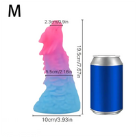 6.49in 7.67in 8.85in Mixed Color Faucet Penis Anal Plug Odd Silicone Dildo