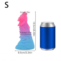 6.49in 7.67in 8.85in Mixed Color Faucet Penis Anal Plug Odd Silicone Dildo
