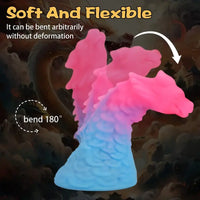 6.49in 7.67in 8.85in Mixed Color Faucet Penis Anal Plug Odd Silicone Dildo