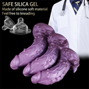 6.49in 7.67in 8.85in Purple Monster Big Flexible Barbed Alien Dildo