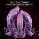 6.49in 7.67in 8.85in Purple Monster Big Flexible Barbed Alien Dildo