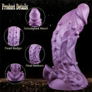 6.49in 7.67in 8.85in Purple Monster Big Flexible Barbed Alien Dildo