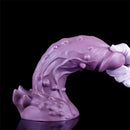 6.49in 7.67in 8.85in Purple Monster Big Flexible Barbed Alien Dildo