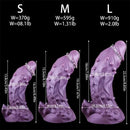 6.49in 7.67in 8.85in Purple Monster Big Flexible Barbed Alien Dildo