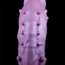 6.49in 7.67in 8.85in Purple Monster Big Flexible Barbed Alien Dildo