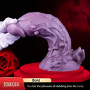 6.49in 7.67in 8.85in Purple Monster Big Flexible Barbed Alien Dildo
