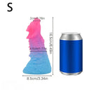 6.49in 7.67in 8.85in Special-Shaped Mixed Color Faucet Penis Dragon Dildo