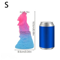 6.49in 7.67in 8.85in Special-Shaped Mixed Color Faucet Penis Dragon Dildo