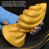 6.49in 7.67in 9.05in 9.84in Golden Silicone Spiral Thread Masturbation Dildo
