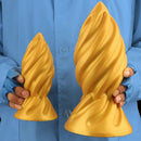 6.49in 7.67in 9.05in 9.84in Golden Silicone Spiral Thread Masturbation Dildo