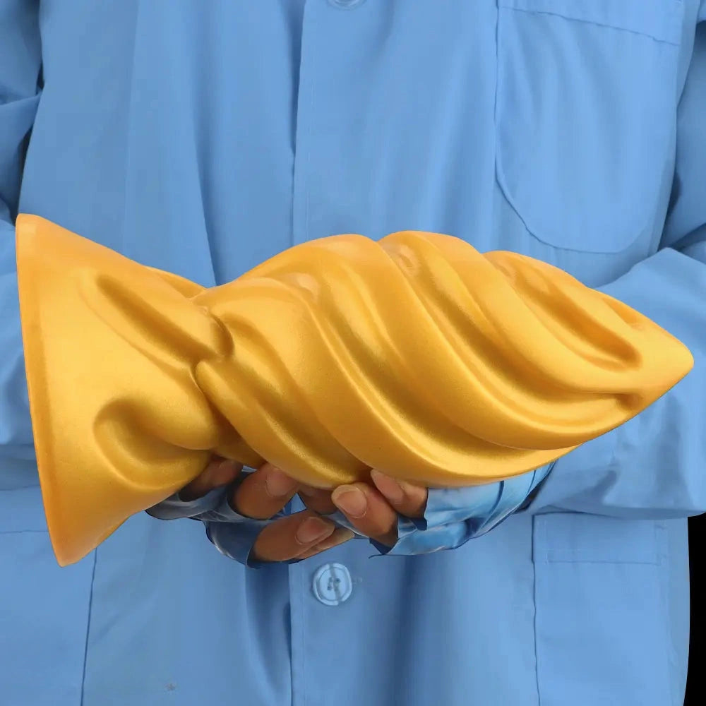 6.49in 7.67in 9.05in 9.84in Golden Silicone Spiral Thread Masturbation Dildo