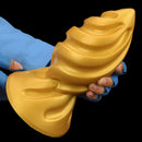 6.49in 7.67in 9.05in 9.84in Golden Silicone Spiral Thread Masturbation Dildo