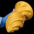 6.49in 7.67in 9.05in 9.84in Golden Silicone Spiral Thread Masturbation Dildo