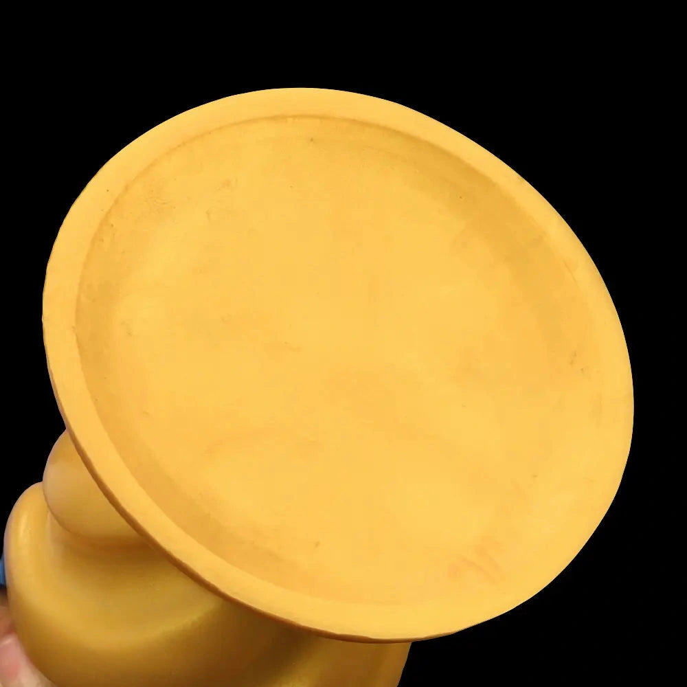 6.49in 7.67in 9.05in 9.84in Golden Silicone Spiral Thread Masturbation Dildo