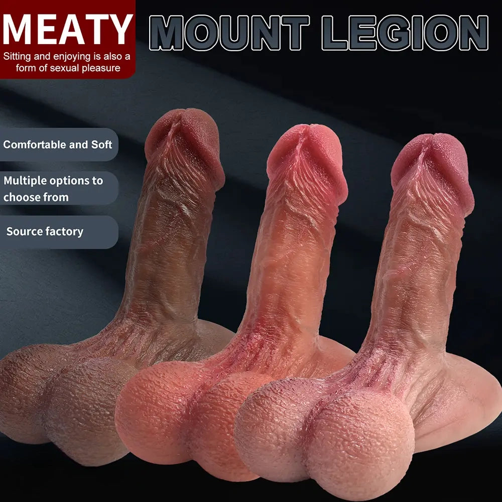 6.49in 7.87in Realistic Silicone Dildo Soft Testicles Sex Toy For Clit